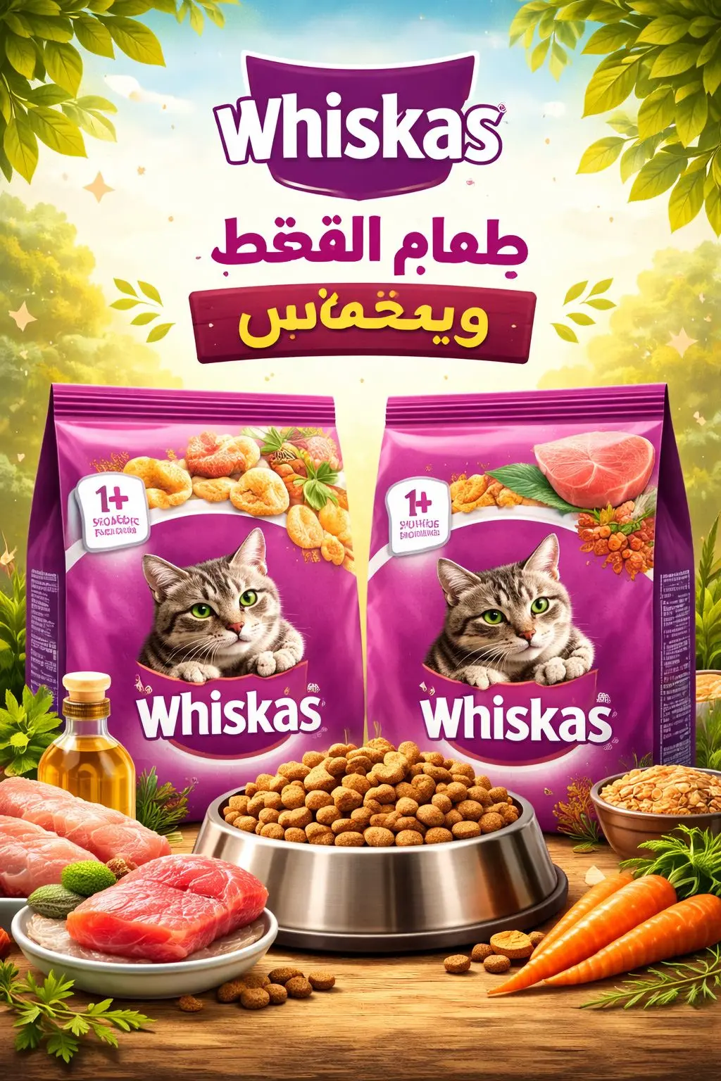  طعام القطط ويسكاس  1.2كجم